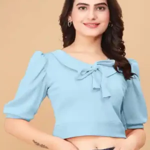 New Arrivals Women Light Blue Top