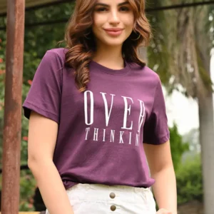 women T-shirt Maroon Color